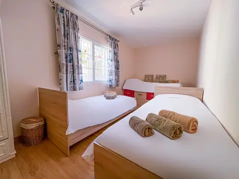 Baby bedroom with three single beds at Villa Monaco Adeje Tenerife Baby bedroom with three single beds at Villa Monaco Adeje Tenerife