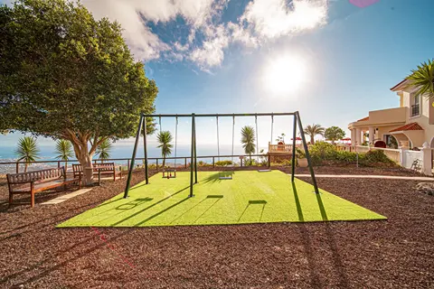 Garden swings with sea views at Villa Monaco Adeje Tenerife Garden swings with sea views at Villa Monaco Adeje Tenerife