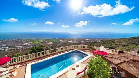 Balcony view from Glamour bedroom at Villa Monaco Adeje Tenerife Balcony view from Glamour bedroom at Villa Monaco Adeje Tenerife