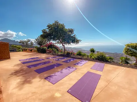 Yoga terrace with sea views at Villa Monaco Adeje Tenerife Yoga terrace with sea views at Villa Monaco Adeje Tenerife