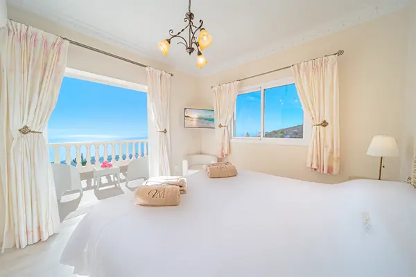 Sea view bedroom at Villa Monaco private villa in Adeje Tenerife Sea view bedroom at Villa Monaco private villa in Adeje Tenerife